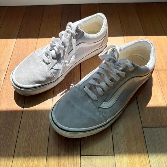 Light Grey Lace Up Vans - Picture 2 of 5